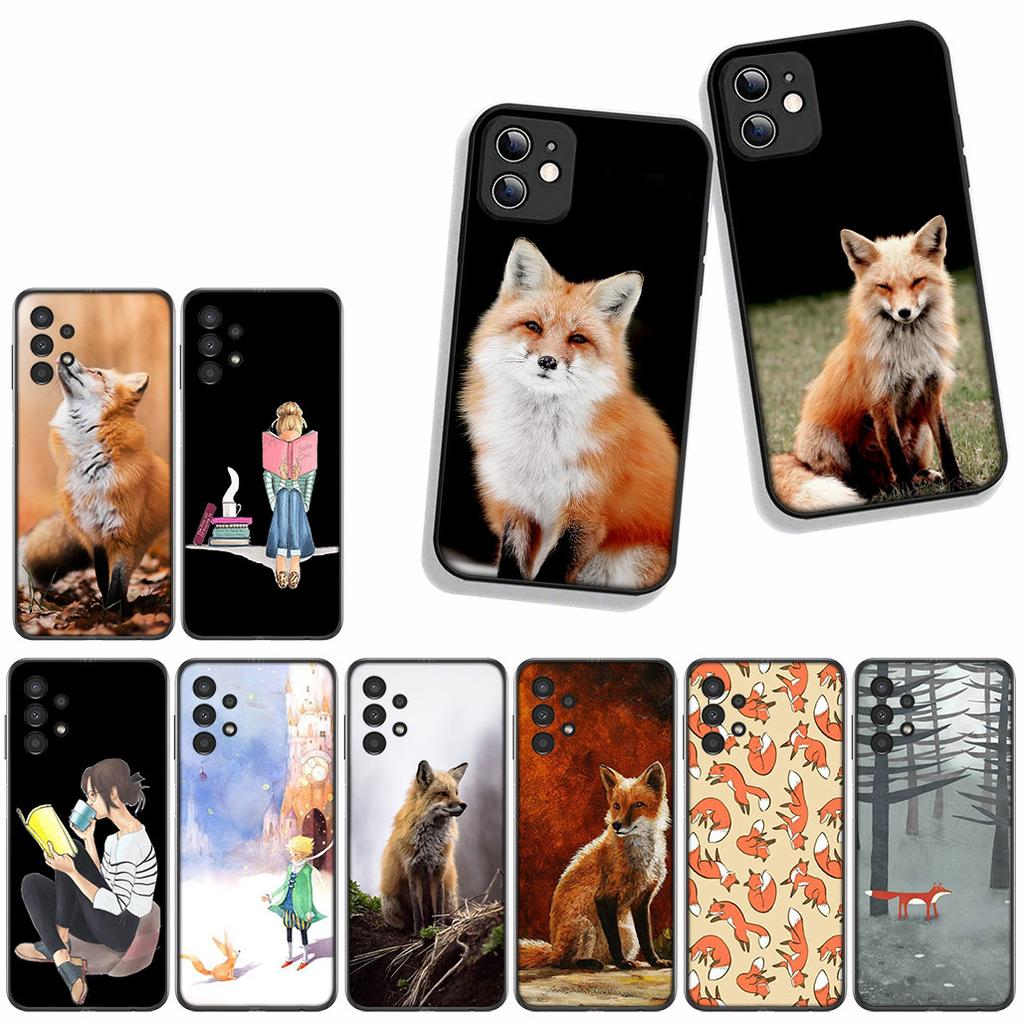 for Samsung Galaxy A07 A13 A12 A23 A42 A50 A51 A52 A53 A70 A71 A72 A21S A04 Note 20 9 8 10 Phone Case Anime fox funny foxs cute