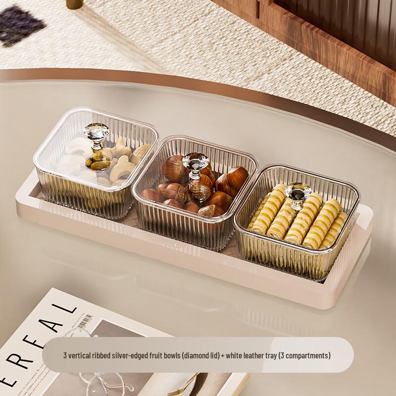 Luxury Glass Fruit & Snack Plate Set