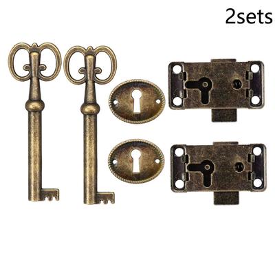 Antiker Türschloss Schubladen Schmuck Holzbox Schloss Schrank Garderobe Schranktürschloss Mit Schlüssel Dekorative Möbelbeschläge