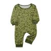 Family Matching Printed Set with Long Sleeve Top and Pants - Casual Comfortable for Parent and Child