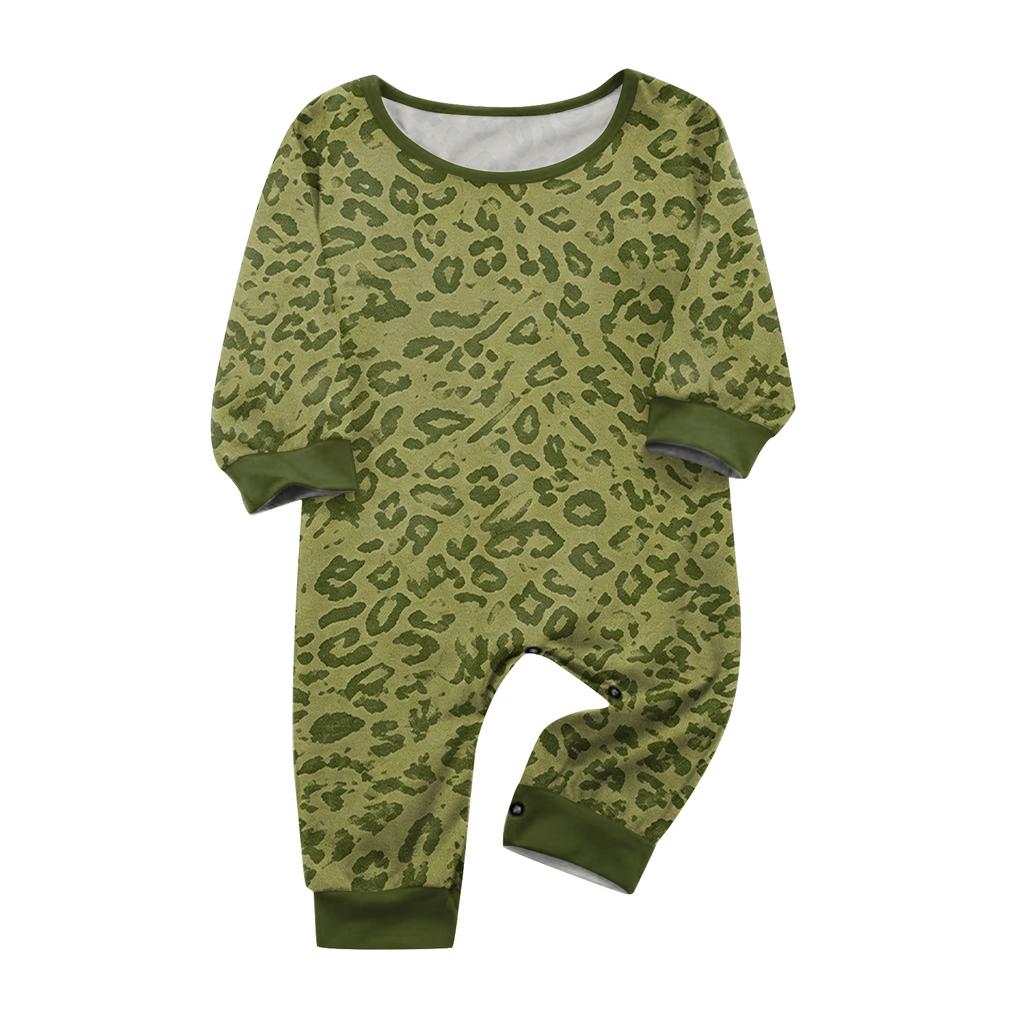 Family Matching Printed Set with Long Sleeve Top and Pants - Casual Comfortable for Parent and Child