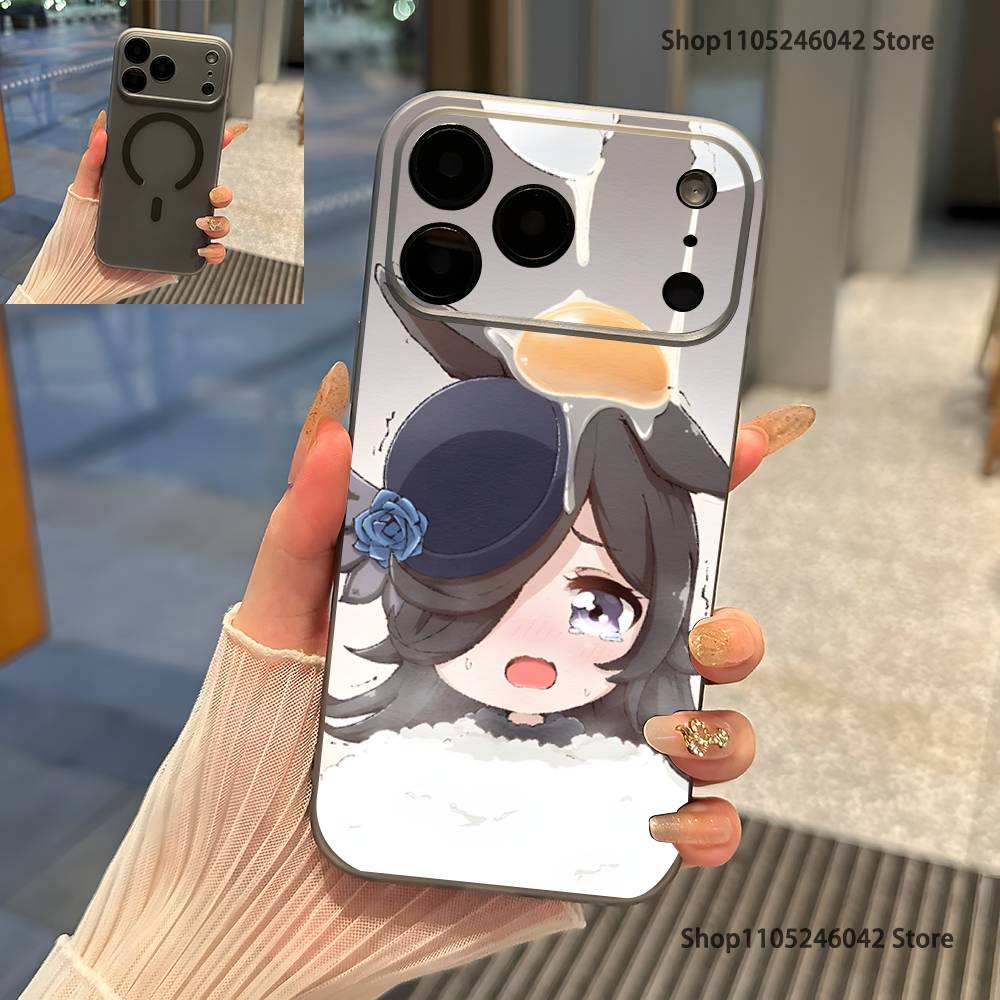 P-Pretty Anime D-Derby Cute Transparent gray Phone Case For iPhone 17,16,15,14,13,12,11,Pro,Max,Plus Magnetic Wireless Charging
