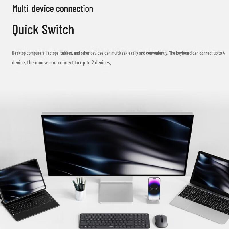 Rapoo Multi-mode Wireless Silent Keyboard and Mouse Combo