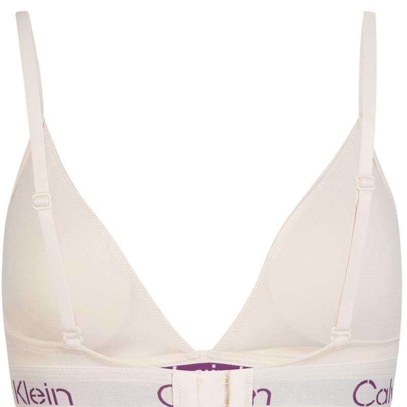 Calvin Klein Modern Attraction Wireless Soft Support Triangle Cup Bra Women Underwear Ivory QF7456YAE