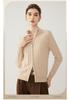 Pure Cashmere Cable Knit Zipper Cardigan Coat