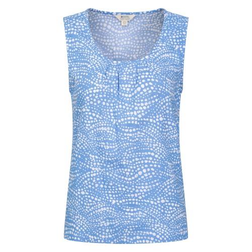 Mountain Warehouse Camiseta regata feminina/feminina com manchas de orquídea 16 UK azul