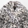 European and American style, new women's clothing, fashionable casual animal print artificial wool jacket