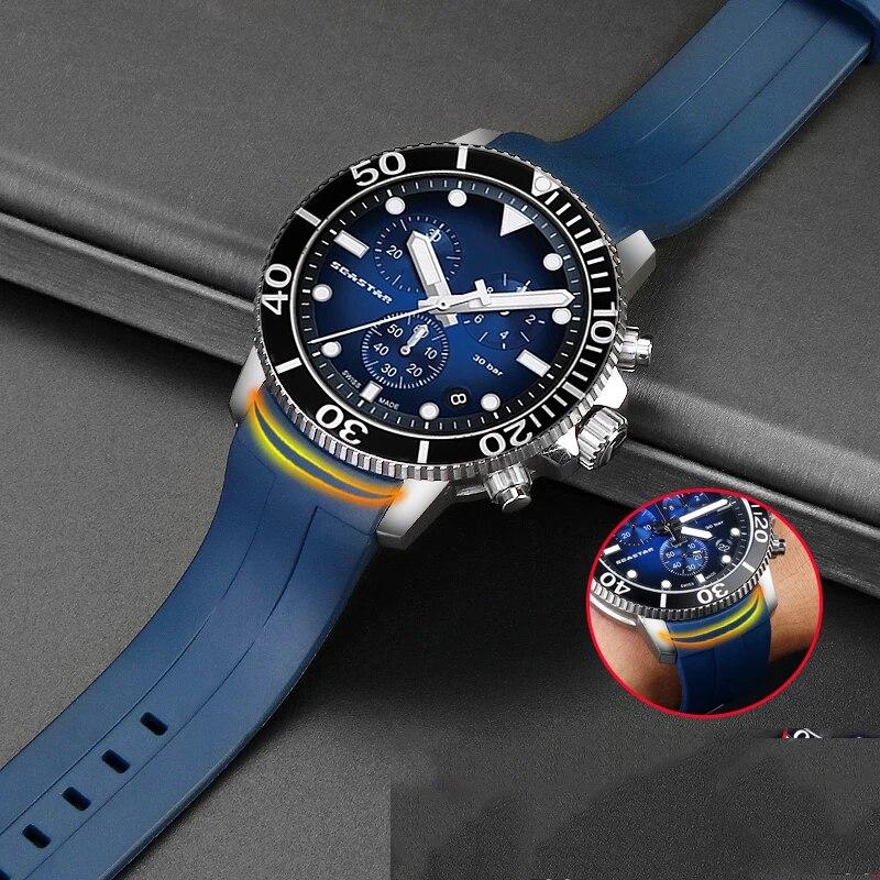 Купить Резиновый ремешок для часов Tissot 1853 Starfish Diving T120, 22 ...