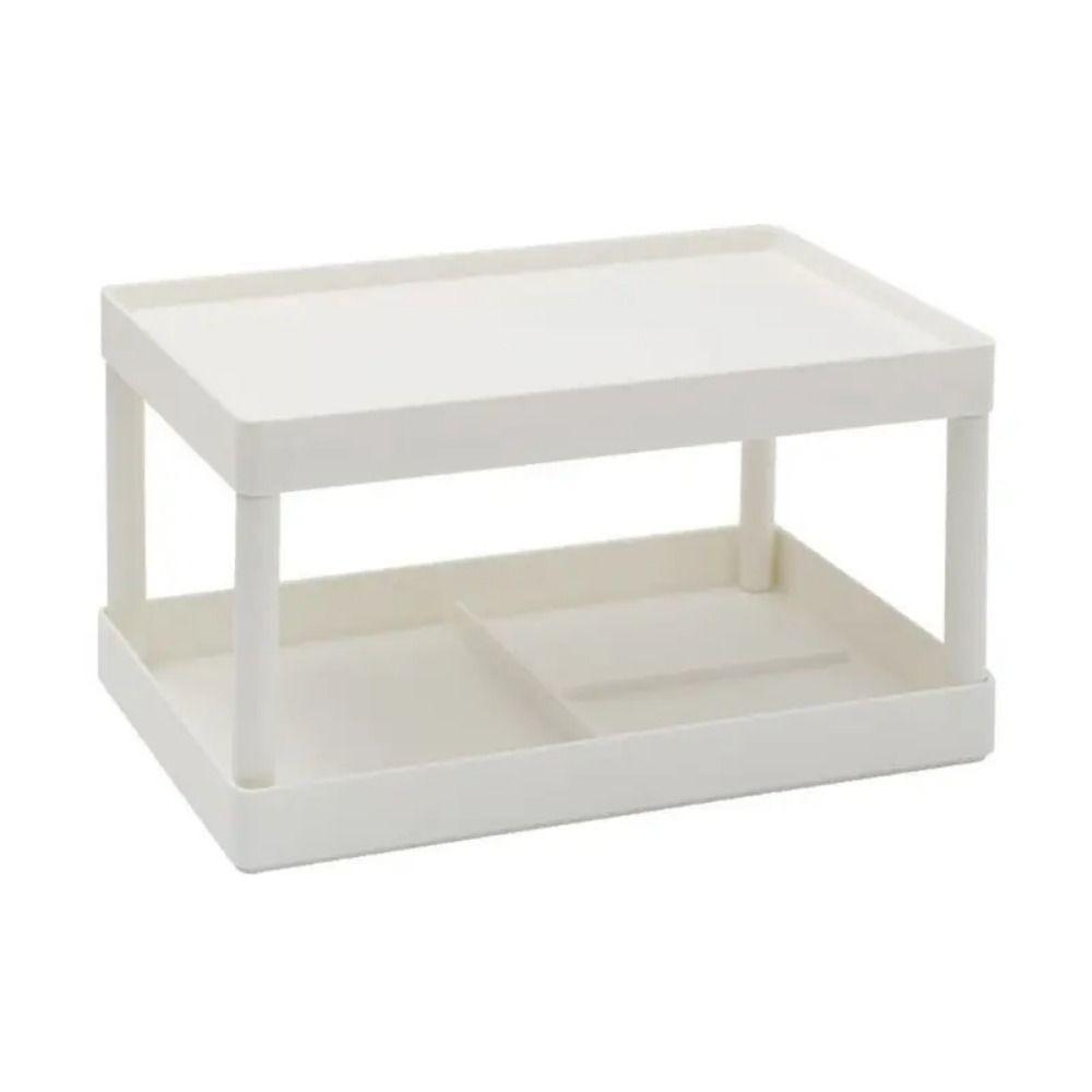 

Double Layer Storage Rack Plastic Stationery Sorting Rack Student Storage Supplies