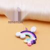 Exaggerated Handmade Rainbow Cloud Earrings - Youthful Summer Studs