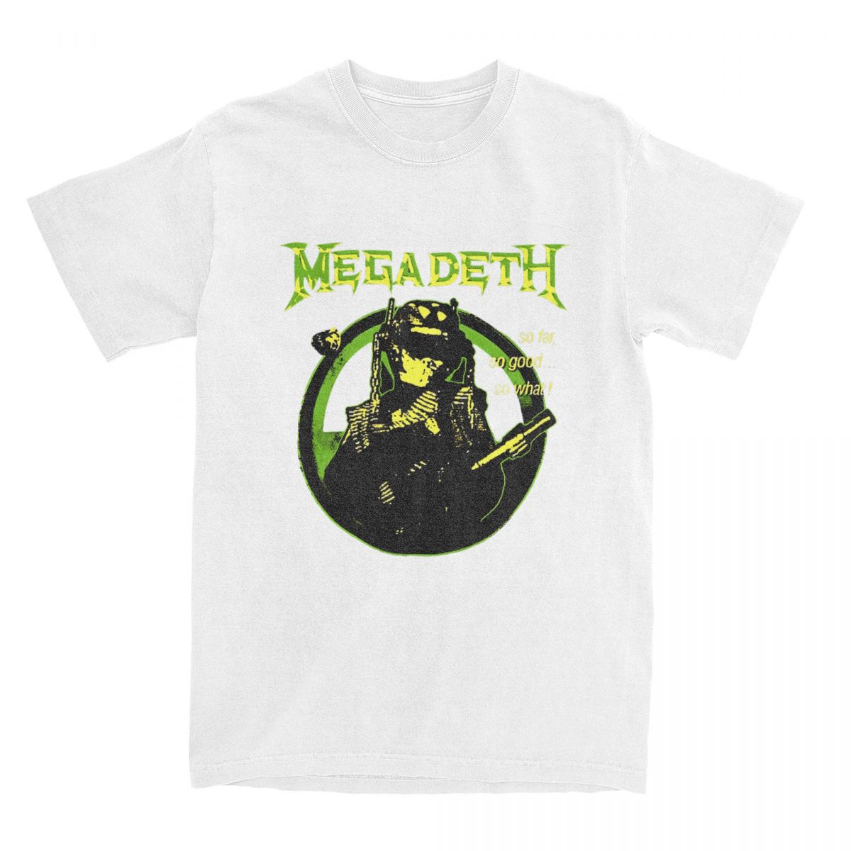 Mens So Far So Good So What Explosion TShirts Megadeths Metal Rock Band Cotton Clothing Short Sleeve T Shirt Round Neck Tshirt S