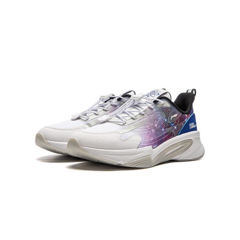 Li Ning Kids Fashion Durable Low Top Casual Shoes Kids Casual Shoes White Purple YKCU110-7