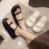 Summer Women's New Fashion Everything with Niche Design Seaside Beach Shoes French with Skirt Flip-flops Platform Flip-flops