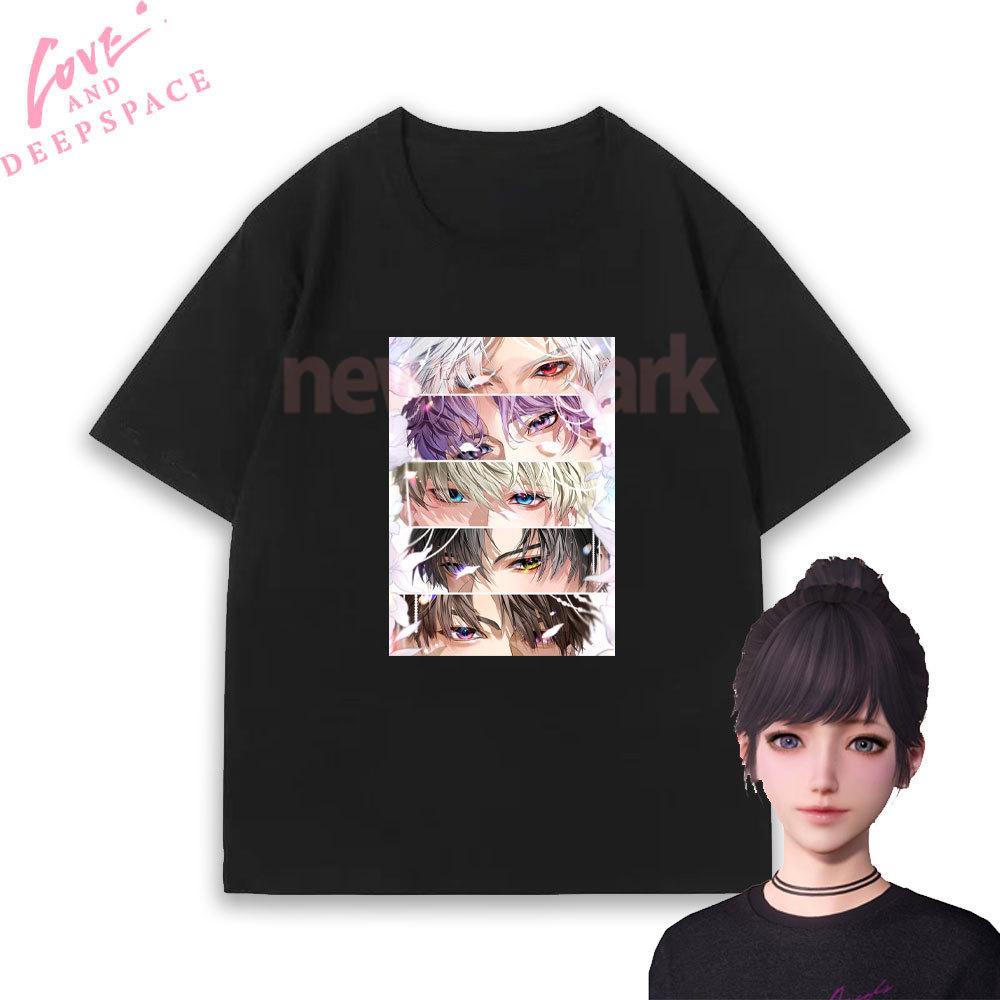 Love and Deepspace Choose Your Guy Zayne Xavier Sylus Rafayel Graphic T Shirts Woman Man Couple Otome Game Anime Cotton Tshirt