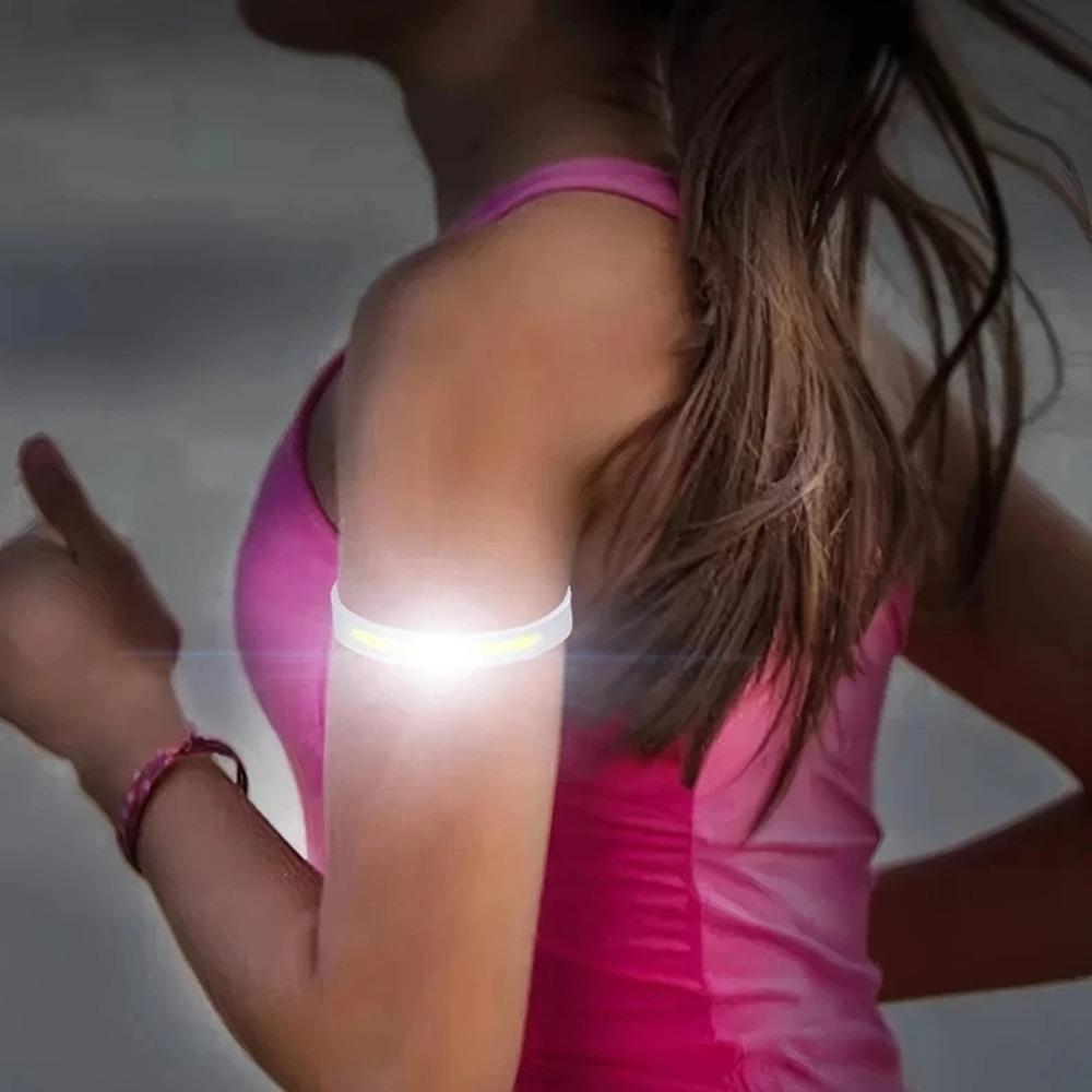 Portable COB Flashlight Built-in Battery Type-C Charging 3 Lighting Modes Sports Wristband Lantern For Camping Night Running