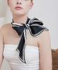 Tou [Set] Nc037 Solid Chiffon Silk Scarf & Scarfring