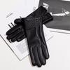 Women's Genuine Leather Winter Warm Gloves for Outdoor Sports, Thickened Matching Apparel Gloves