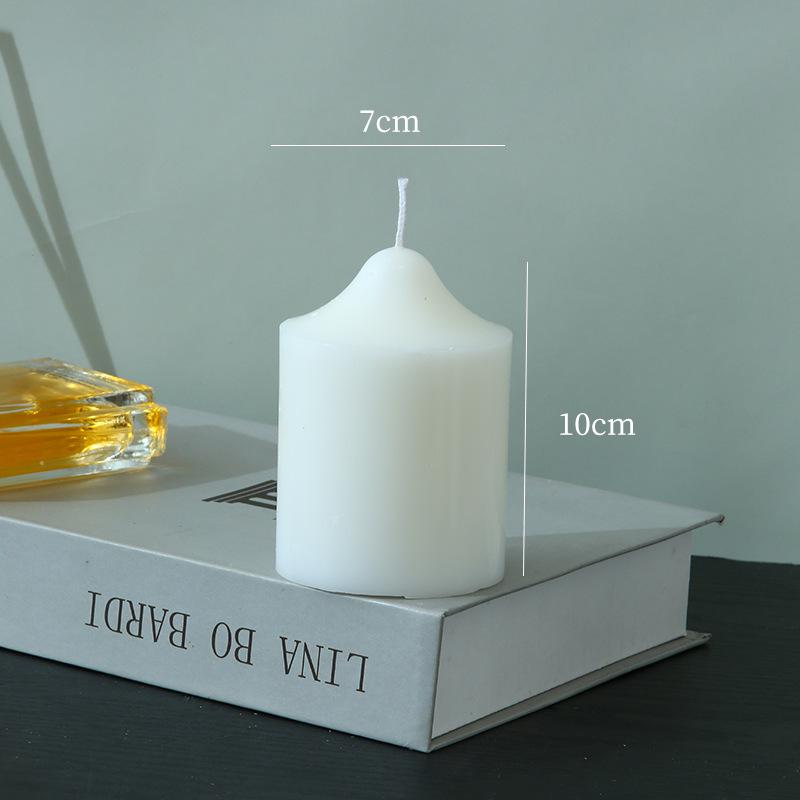 Home Emergency Lighting Bold White Candle Tip Odorless Long Pole Cylindrical Large Candle