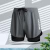Mens Quick-Dry Swim Trunks With Inner Brief Support Loose Fit Athletic Board Shorts Swimming Beach Surfing