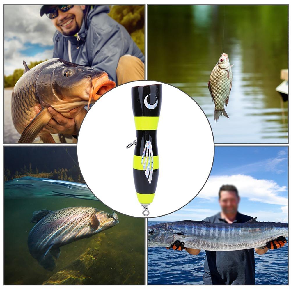 

16.5cm 65g Popper Lure Hard Artificial Popper Lure Durable Topwater Popper Lure Sea Fishing жёлтый/чёрный
