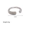 ZAKOL 18k Gold Plated Stainless Steel Open Rings With Clear Rhinestone High Quality Anti-allergic Zircon Gift for Women