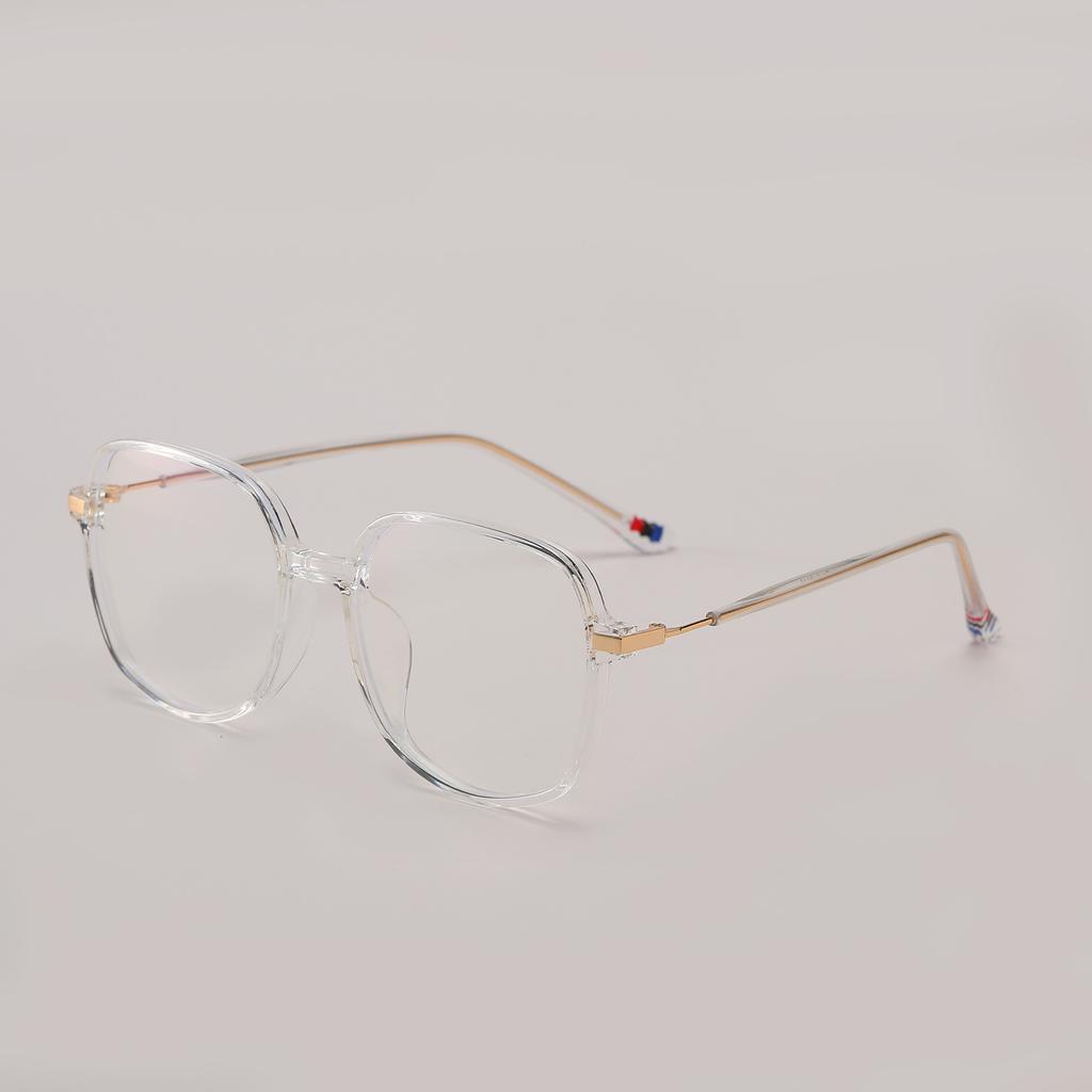 Glasses Tr75207 Retro Square Large Frame Student Flat Mirror