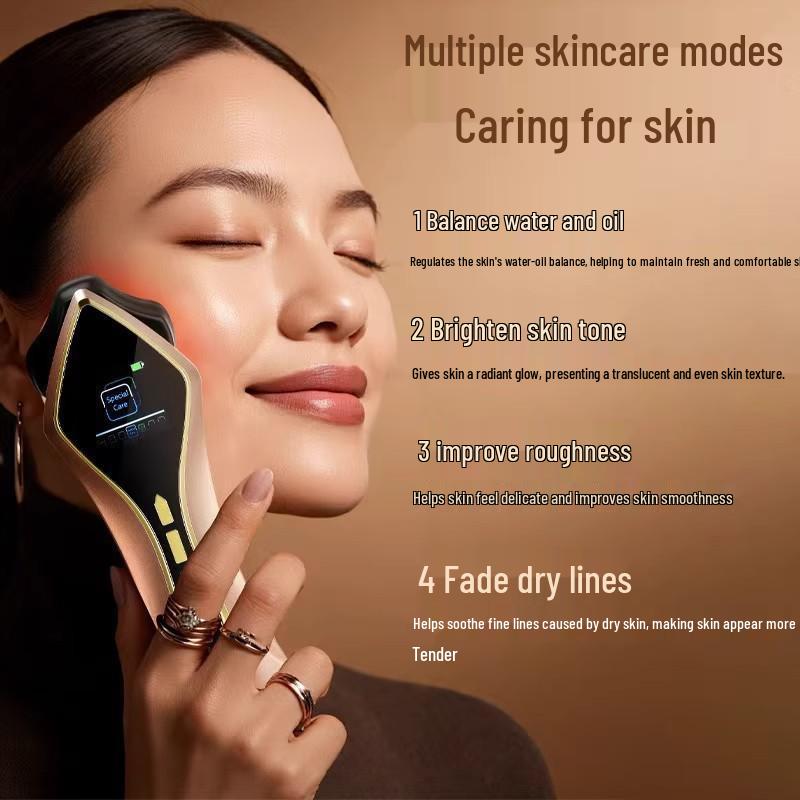 RF EMS Microcurrent Face Lift & Tightening Massager with Light Therapy