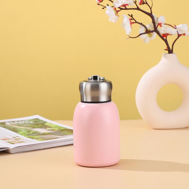 

300ml Stainless Steel Travel Mug Portable Mini Insulated Thermos Cup for Camping and Travel 300ml рожевий