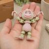 Cute Mini Animal Statue 3D Printed Articulated Monkey Figurine, Multi-Color Cartoon Model with Healing Decorative Figurine Movable Joints, Stress