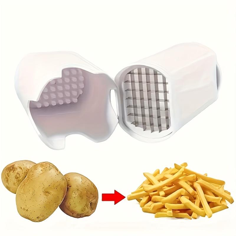 1pc White Electric French Fry Cutter , Multi Functional Potato Slicer with Grater Plate, Kitchen Gadget