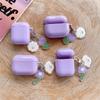 Compatible with Apple AirPods 1/1 Gen Bluetooth Earphone Protective Case, Pro 1 Integrated Soft Shell, Purple Cute Cloud