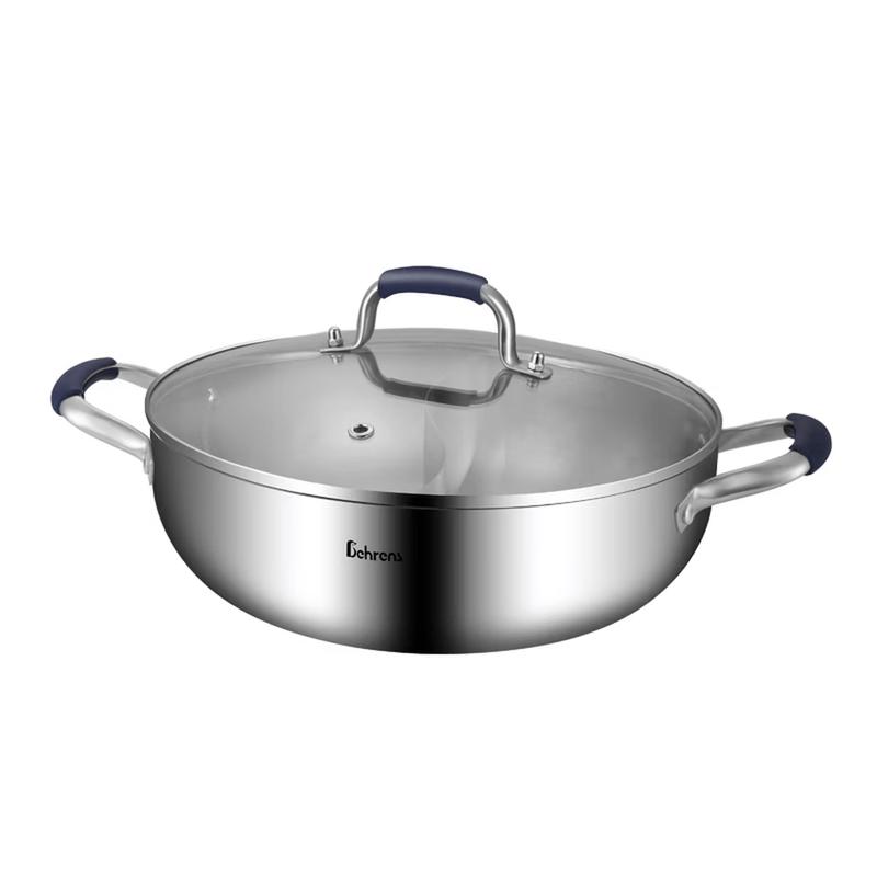 Berlinger Haus 30cm Penguin Tri-Ply Stainless Steel Divided Hot Pot