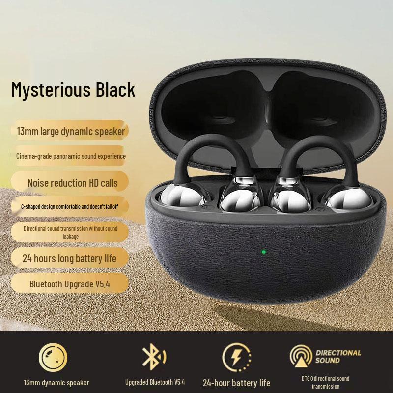 2025 M91 Earclip TWS Bone Conduction Bluetooth Headphones: 3D Stereo, True Wireless for Running & Gaming.