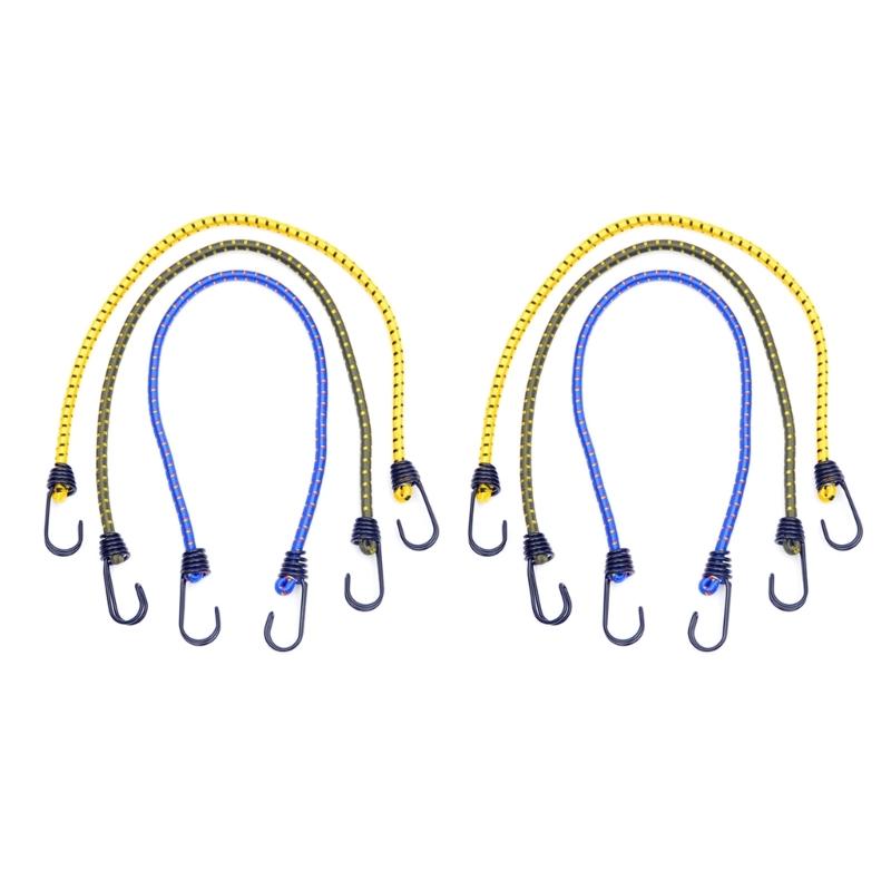 6pack Regulable Rubber Tie Multipurpose Stretch Rope Furniture Moving Strap for Motorcycles, Furniture, and Bikes