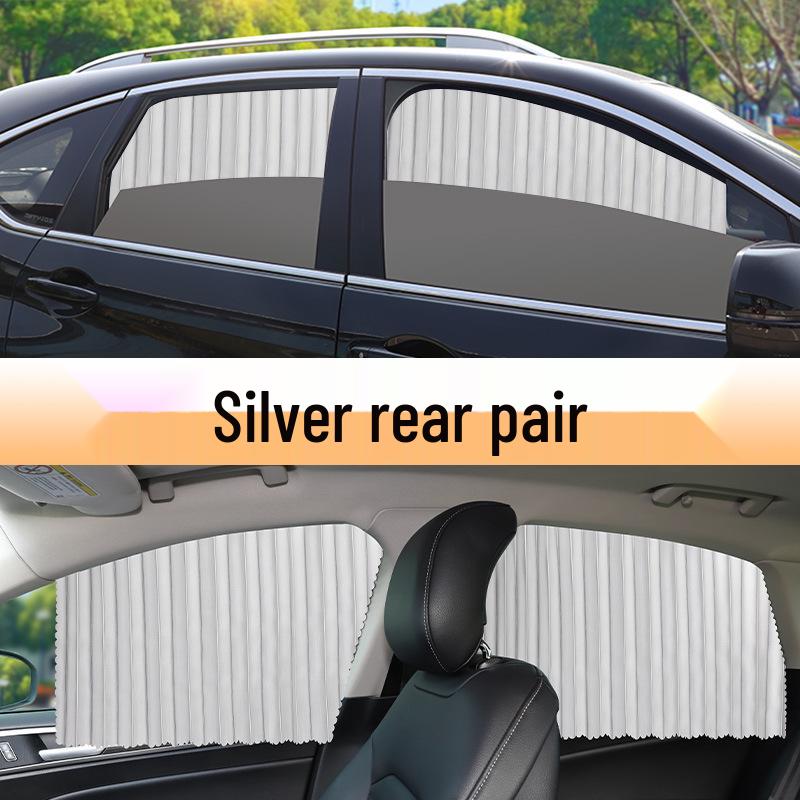 Retractable Magnetic Car Window Sunshade Curtain for Heat Insulation