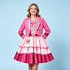 Adult Women's Red Princess Halloween Character Costume Dress for Stage Performance