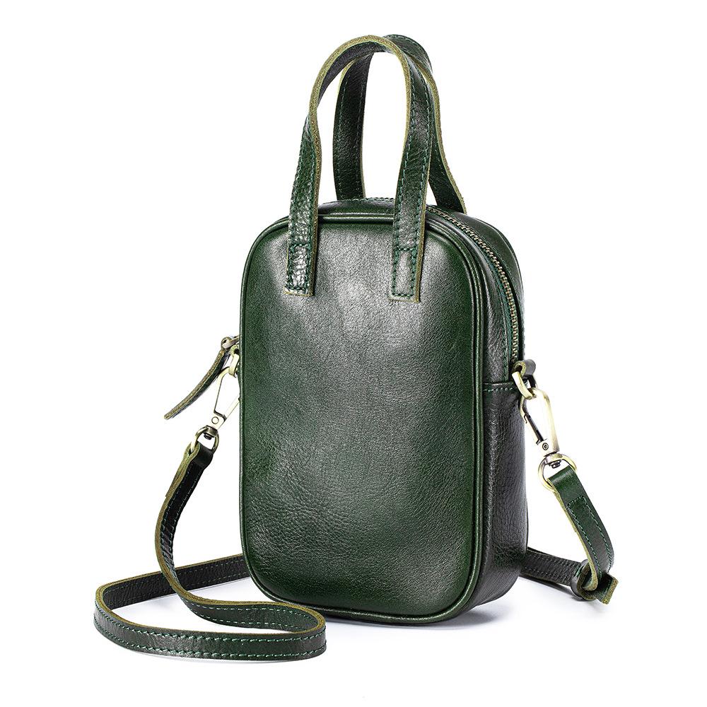

2026 Women s Genuine Leather Crossbody Phone Bag - Retro, Light Luxury, Handheld & Single Shoulder Small Bag