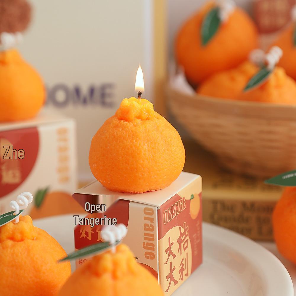 Orange Aromatherapy Wedding Candle - Custom Scented Favors & Gifts