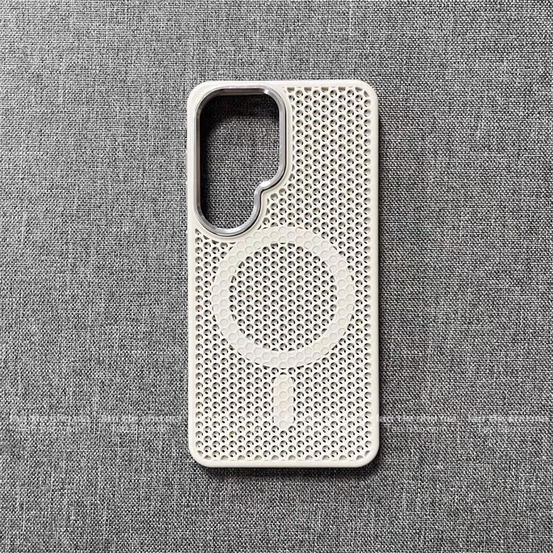 Case For Samsung Galaxy A57 A56 A55 A54 A37 A35 A27 A26 A17 A16 5G For MagSafe Magnetic Cooling Honeyb Mesh Protective Cover