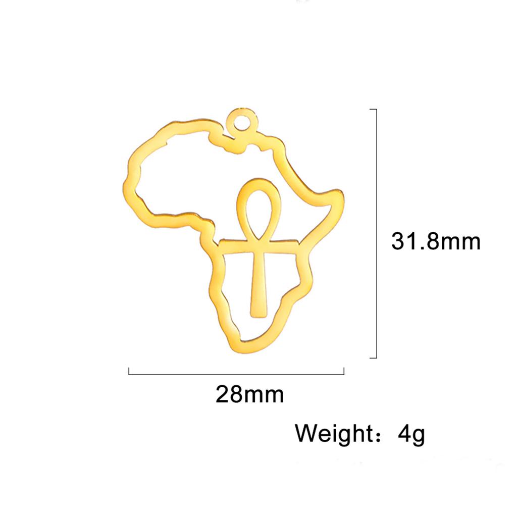 LIKGREAT Egyptian Ankh Cross Egypt Eye Pendant for Necklace Earrings Stainless Steel Eye of Horus Charms for Jewelry Making DIY