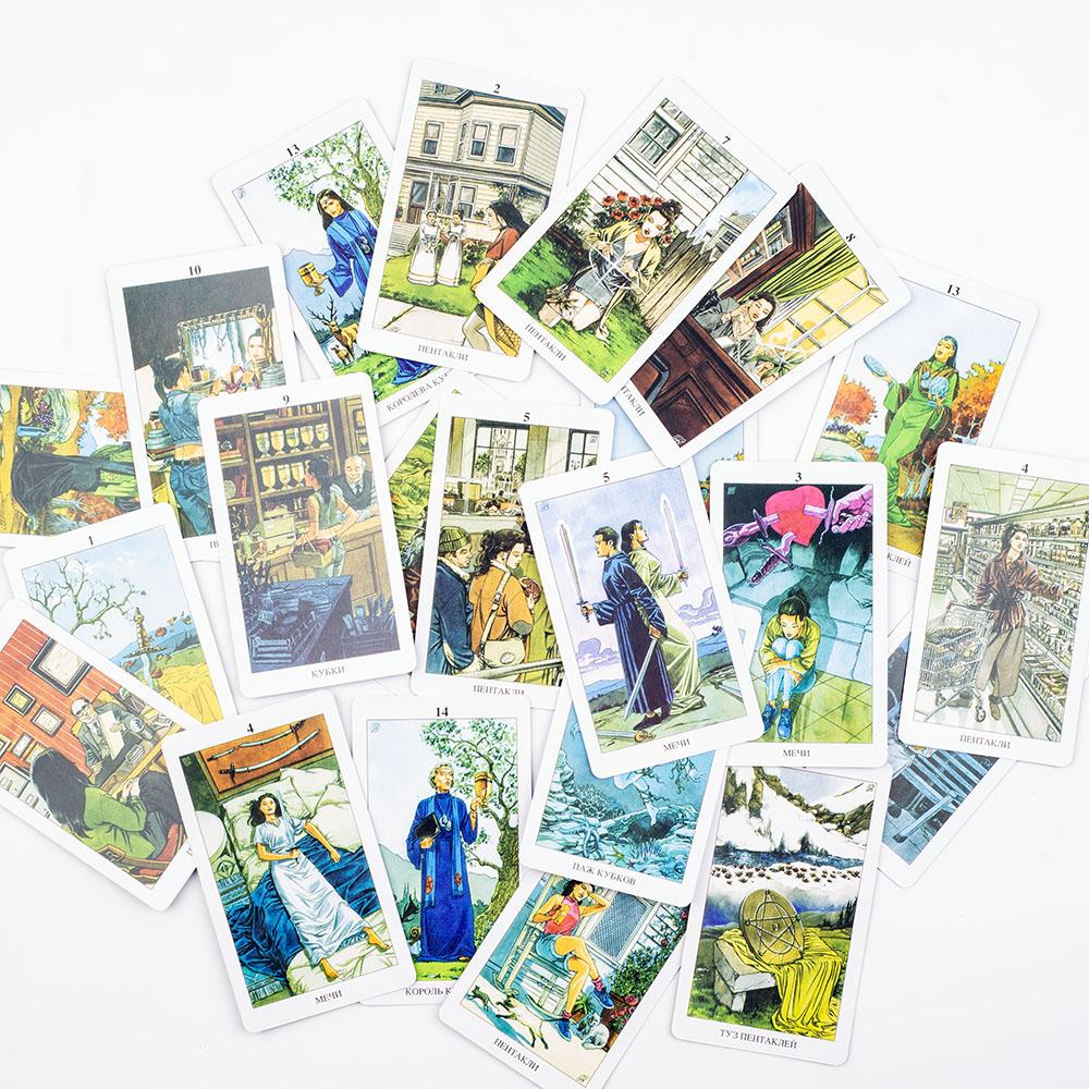 78 Cartes de Table Païennes Russes pour Fêtes Précognition Divination Jeu de Société Carte Tarot