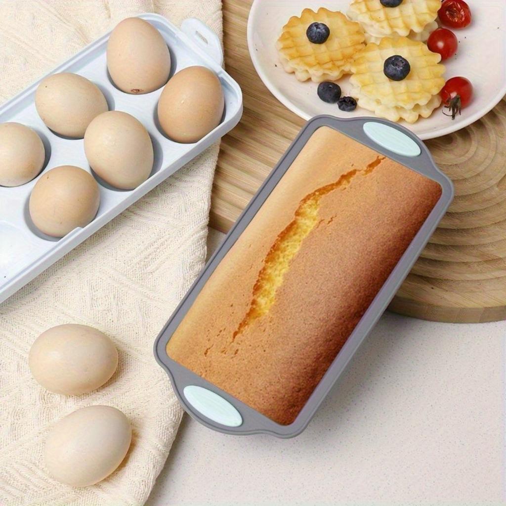 Silicone Baking Set with Non-Stick Heat-Resistant Oven-Safe Cake Molds and Wavy Rectangular Tray- Dishwasher Safe, Even Heat Distribution