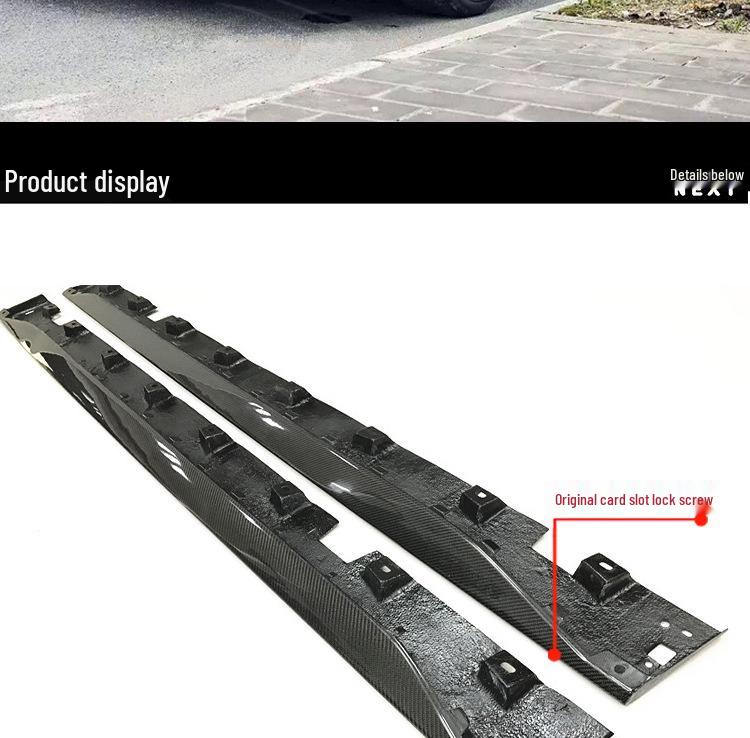 Carbon Fiber Side Skirts for 2015-2022 Ford Mustang Original Style