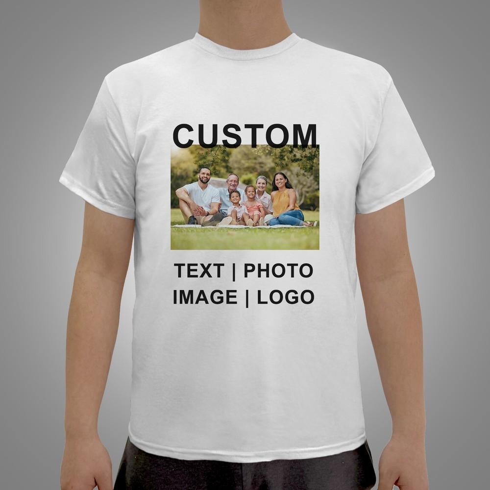 Custom Tee Personalized T Shirt Print Your Logo Photo Text Custom Made Shirt Tee Unisex T-Shirt M