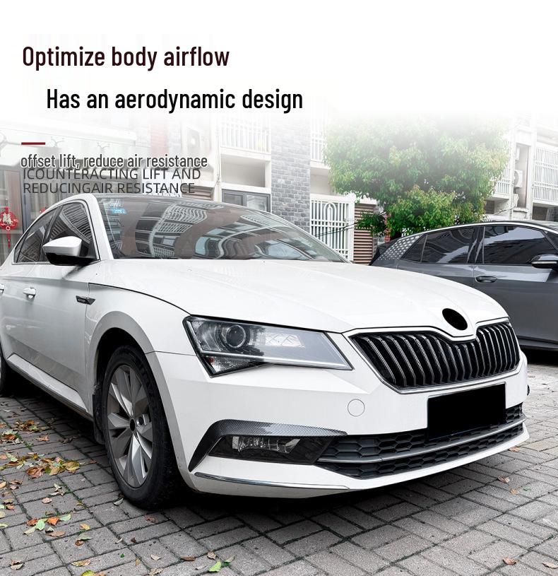 Škoda Superb MK3 2015-2019 Přední nárazník Větrný deflektor Spoilery Samolepka