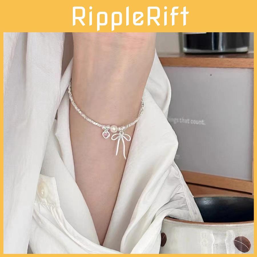 Heart Lovely Pink Bow Bracelet Elegant And Sweet Design Perfect For Womens Summer Jewelry