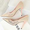 10cm Heels Mesh Hollow Lace Woman'S High Heels Sexy Party Shoes Thin Stiletto Heels Women'S Shoes Fashion Designer Women'S Shoes