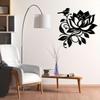 Metal Wall Art of Lotus and Bird Elegant Home Decor for Living Room Bedroom Nature Style Gift