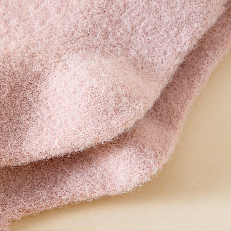 Baby Plush Socks Cartoon Solid Color Newborn Girls Boys Mid Tube Socks Warm Non-slip Floor Sleeping Sock Autumn Winter