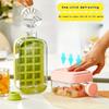 2-in-1 Ice Cube Tray Water Bottle Press Ice Cube Maker Portable Ice Maker Ice Kettle with Lid Ice Making Straw Ice Mould
